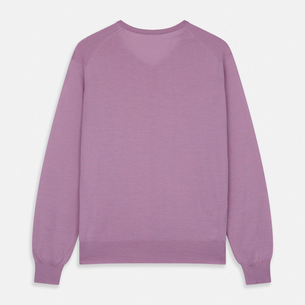Pink Merino Kennedy V-Neck Jumper