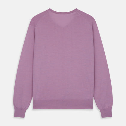 Pink Merino Kennedy V-Neck Jumper Image 2