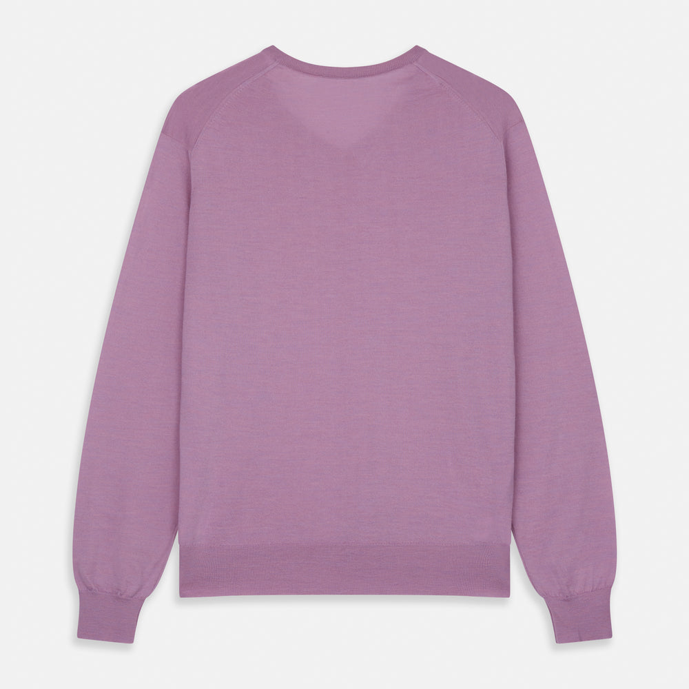 Pink Merino Kennedy V-Neck Jumper