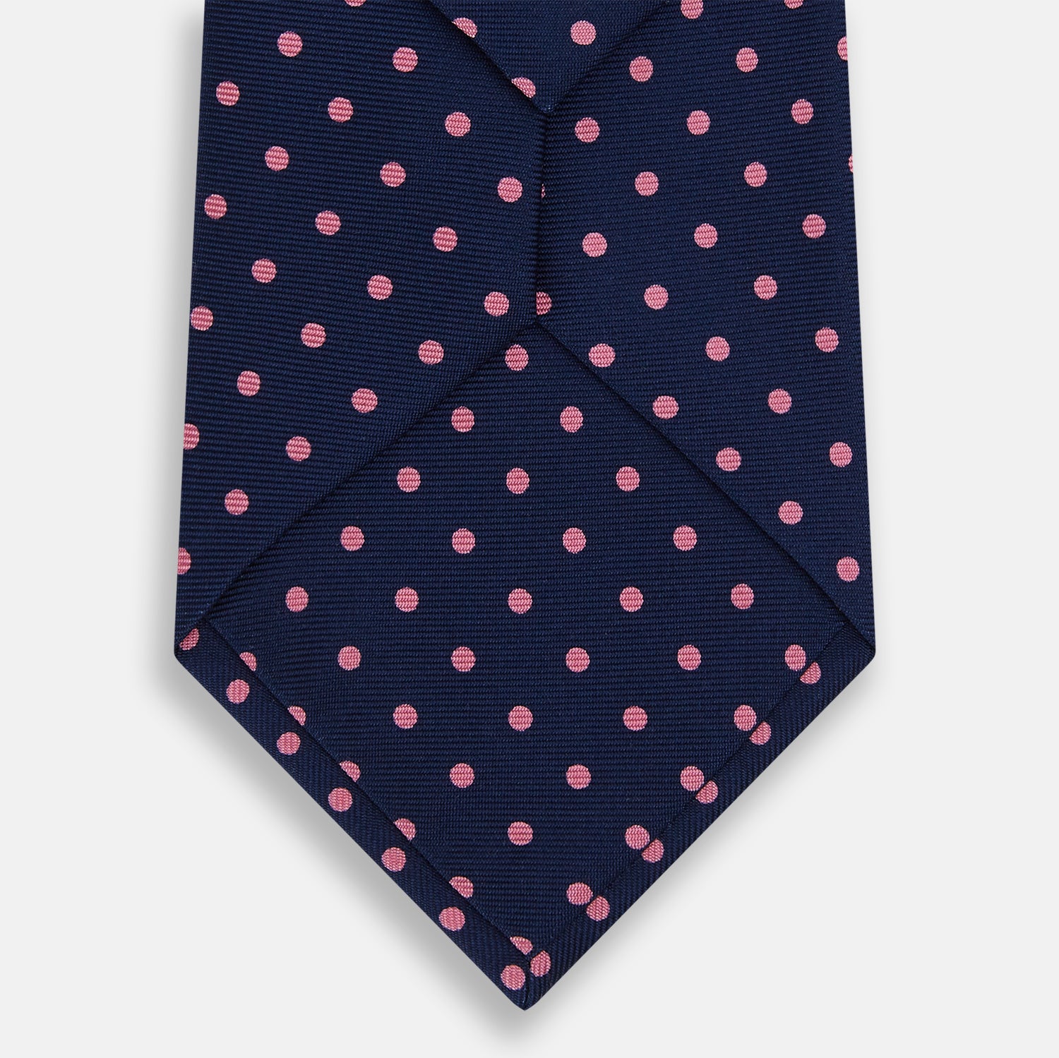 View 3 of product Pink Dot and Navy Silk Tie