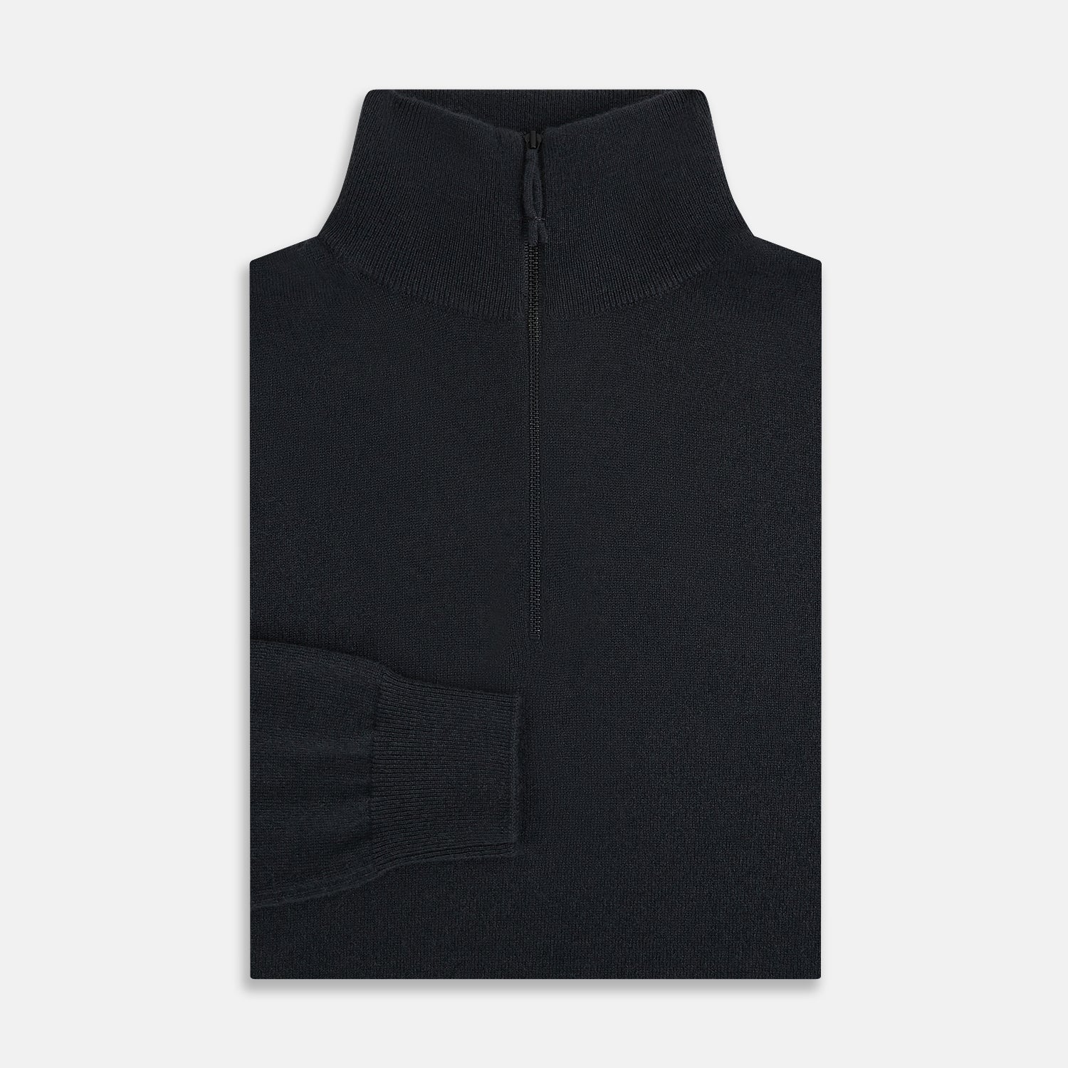 View 4 of product Smoke Grey Half-Zip Cashmere Jumper