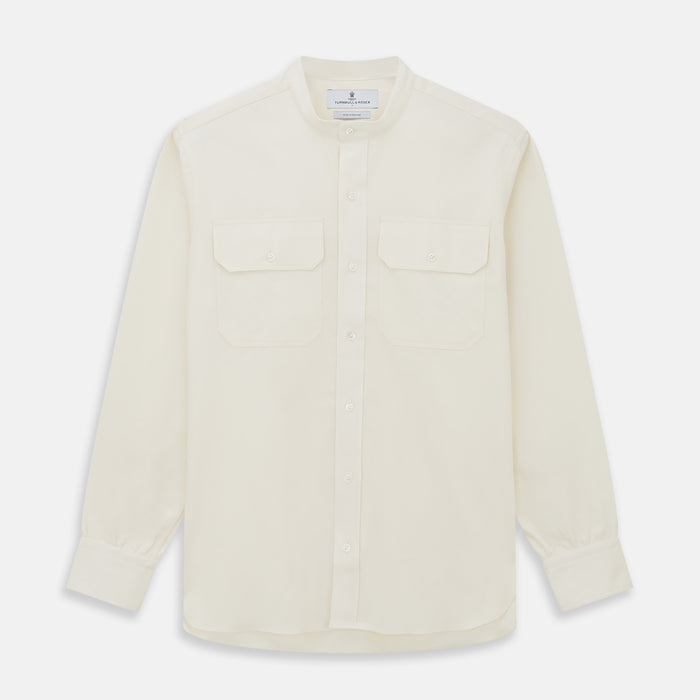 Cream Cotton Weekend Fit Unwin Shirt