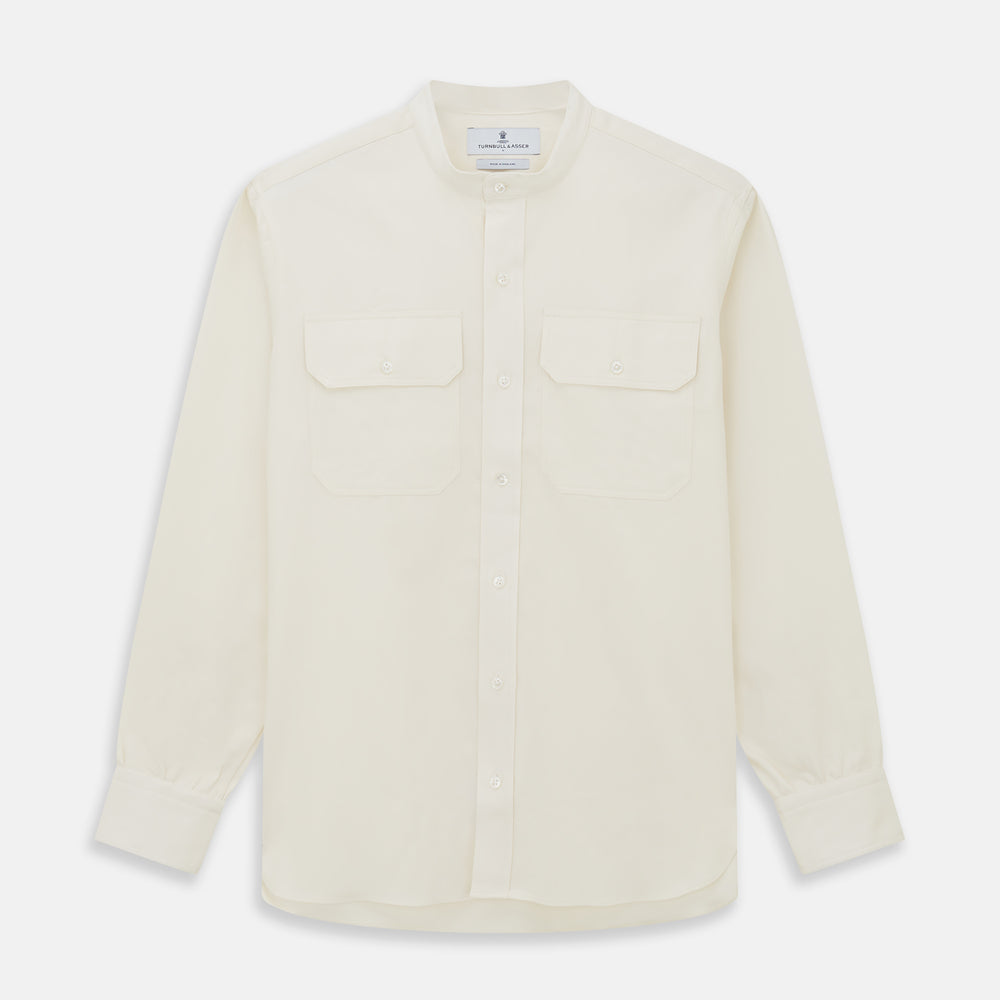 Cream Cotton Weekend Fit Unwin Shirt