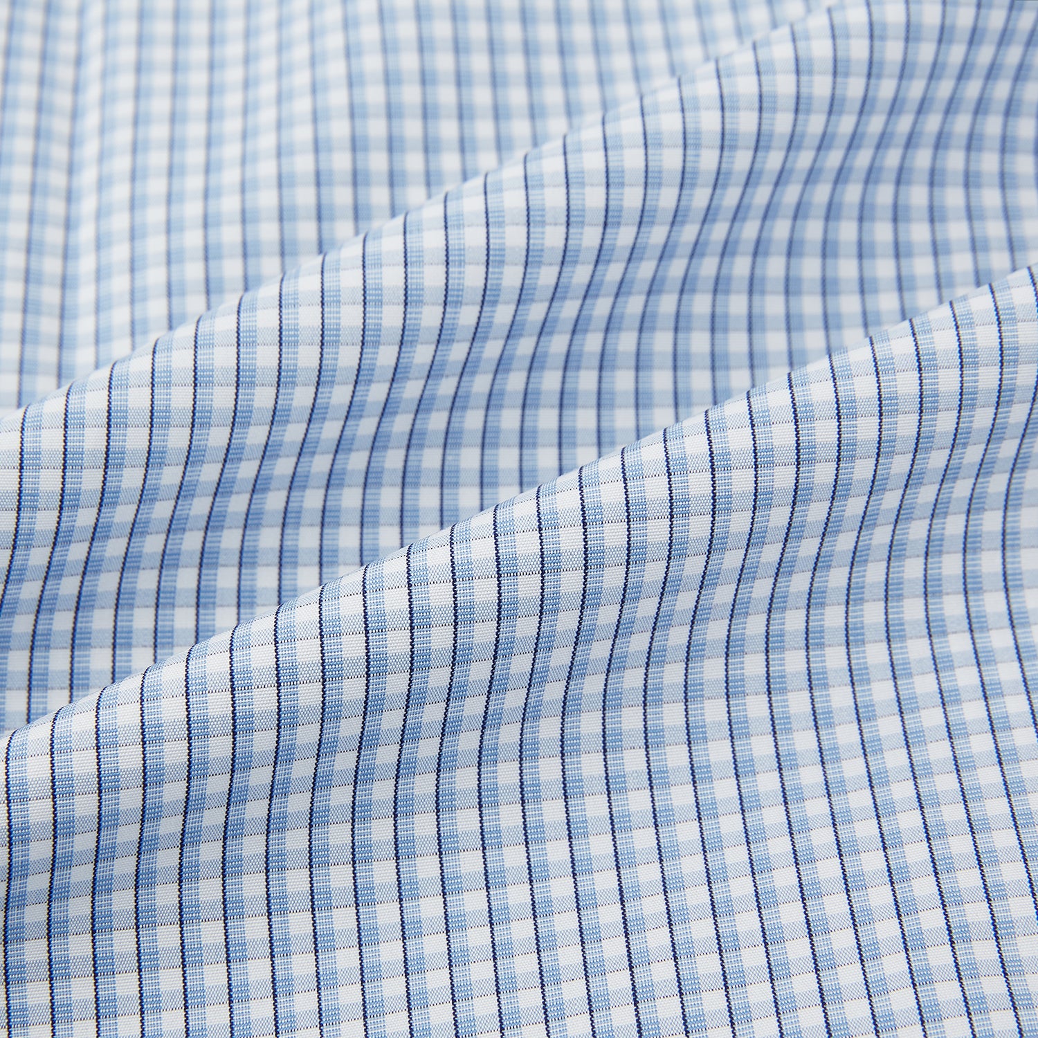 View 6 of product Blue Micro Shadow Check Mayfair Shirt