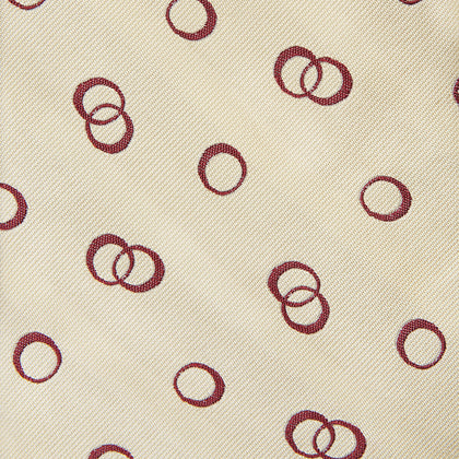 Yellow Geometric Rings Silk Tie Image 2