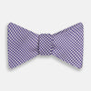 View 1 of product Purple and White Hounstooth Silk Bow Tie