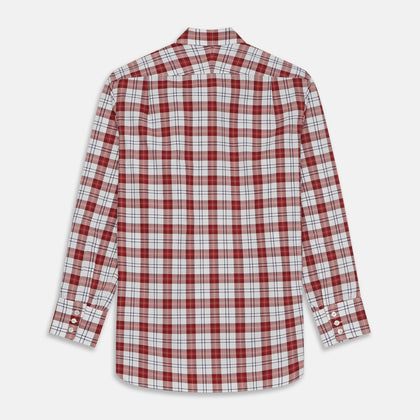 Red Check Shirt with T&A Collar and 3-Button Cuffs Image 5