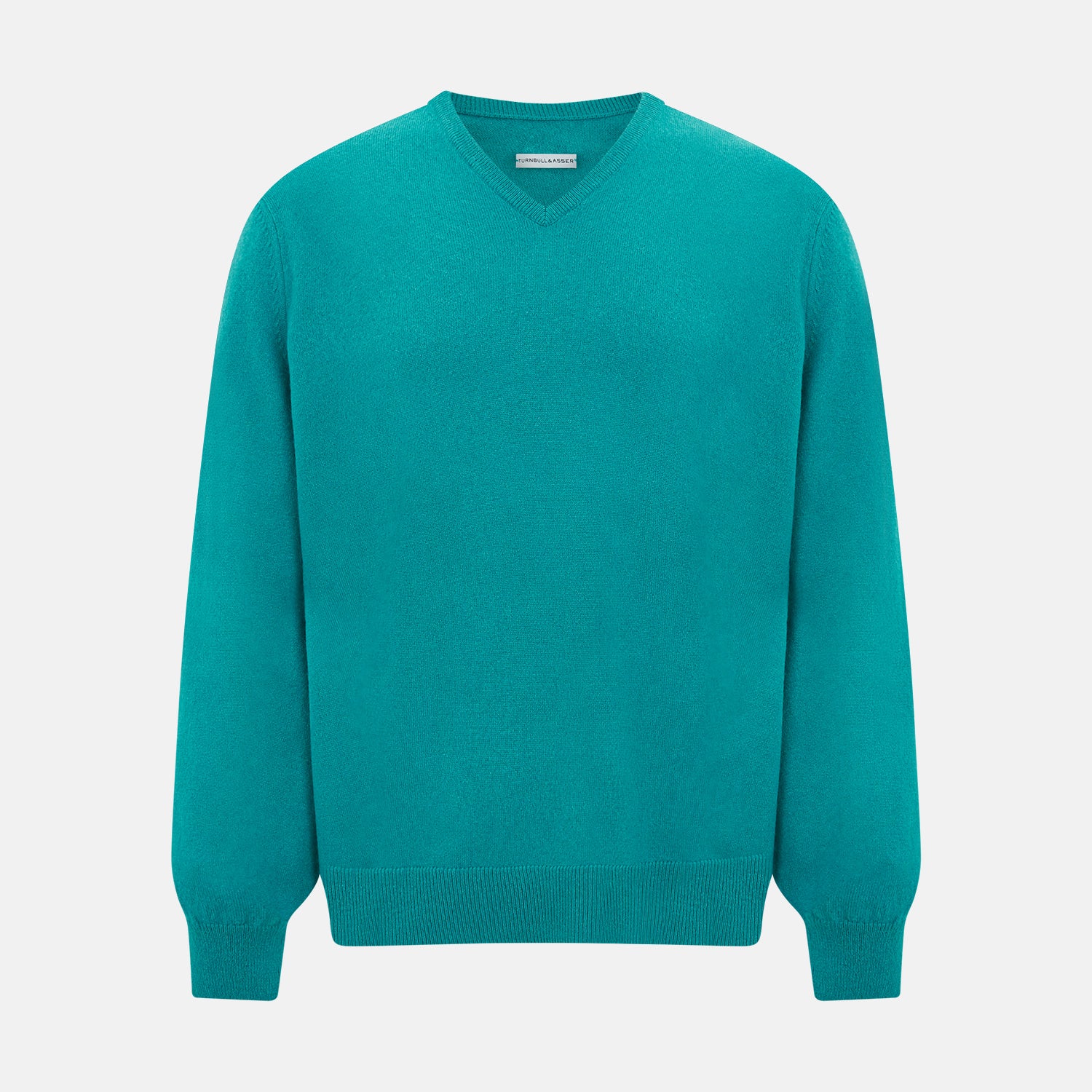 View 1 of product Turquoise Cashmere V-neck Jumper