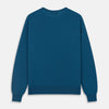 View 4 of product Ocean Blue Merino Kingston Crew Neck Jumper
