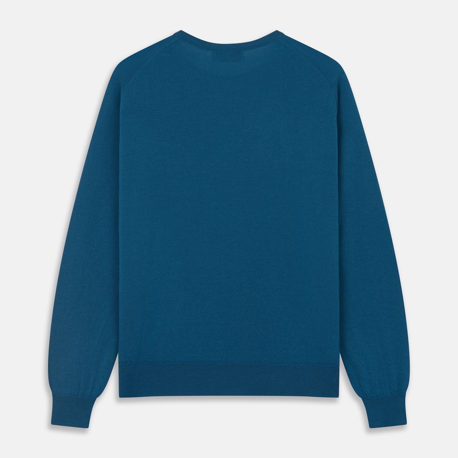 View 4 of product Ocean Blue Merino Kingston Crew Neck Jumper