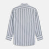 View 5 of product Green Multi Stripe Regular Fit Shirt with T&A Collar & 3 Button Cuffs