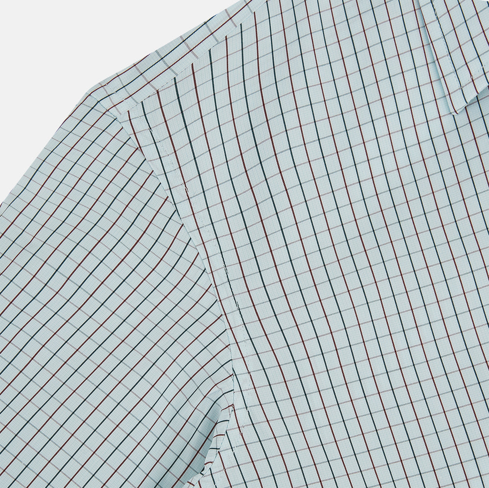 Forest Melange and Red Overlay Grid Check Westminster Shirt