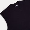 View 2 of product Dark Purple Fine Merino V-Neck Vest