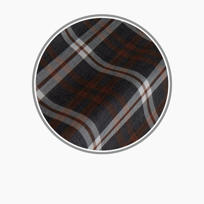 Rust Check Cotton Fabric Image 2