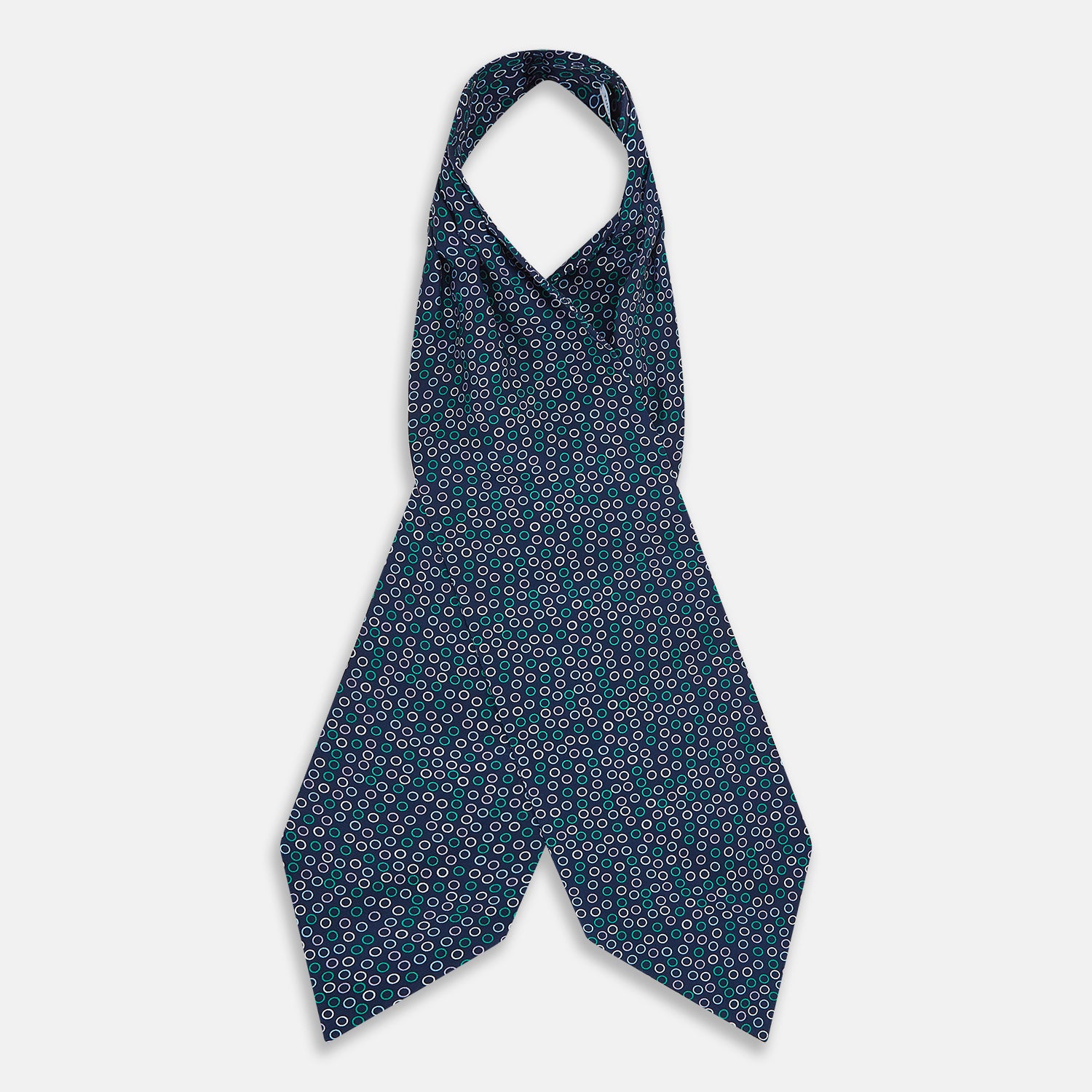 View 2 of product Multicoloured Dark Navy Circle Silk Cravat