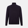 View 3 of product Dark Purple Fine Merino High Neck Jumper