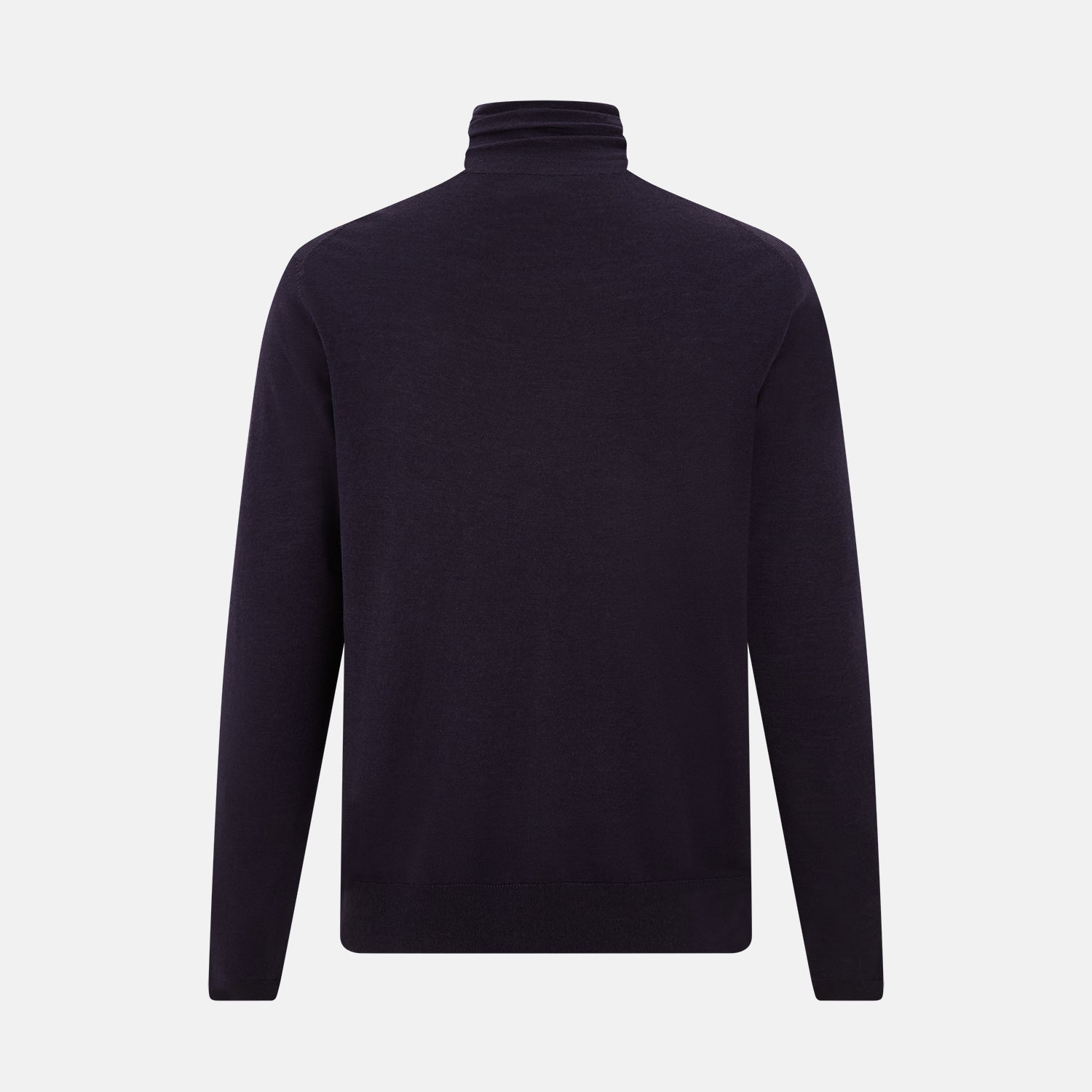 View 3 of product Dark Purple Fine Merino High Neck Jumper