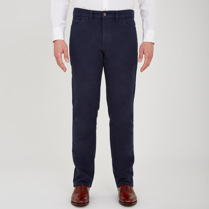 Blue Moleskin Trousers Image 1