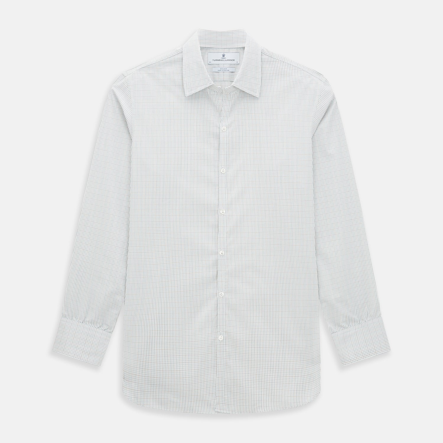 View 1 of product Forest Melange and Red Micro Check Windsor Shirt
