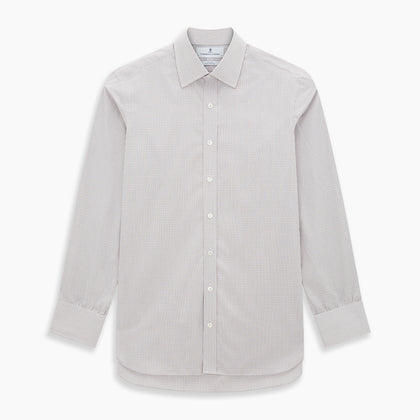 Burgundy Micro Tattersall Check Mayfair Shirt Image 6