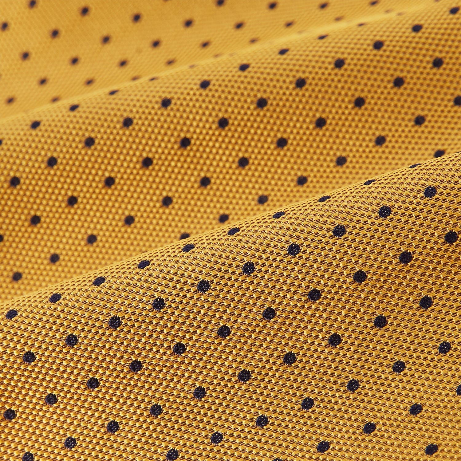 View 4 of product Navy and Yellow Micro Dot Silk Cravat