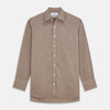 Camel Cotton Melange Regular Fit Mayfair Shirt