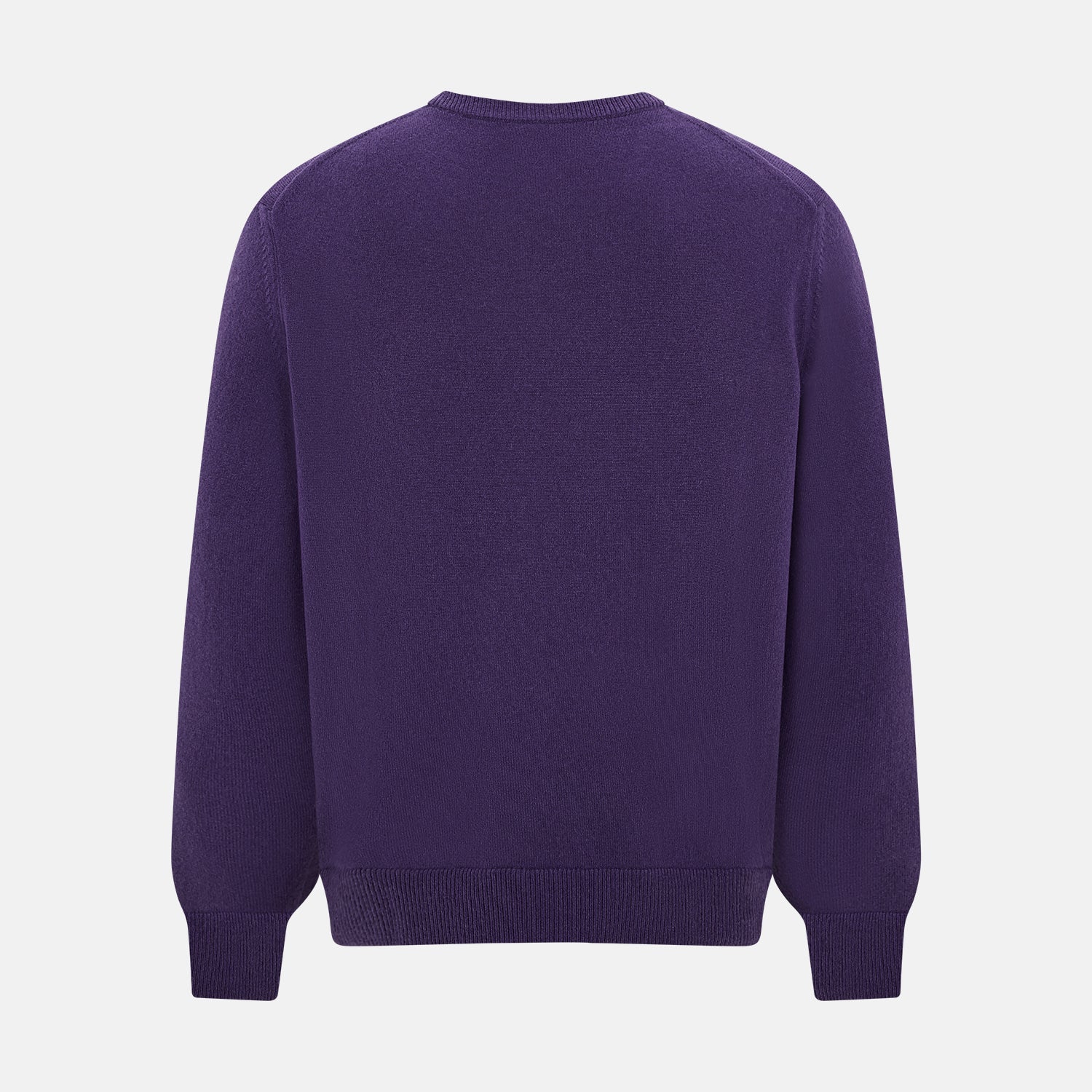 View 3 of product Purple Cashmere Round Neck Jumper