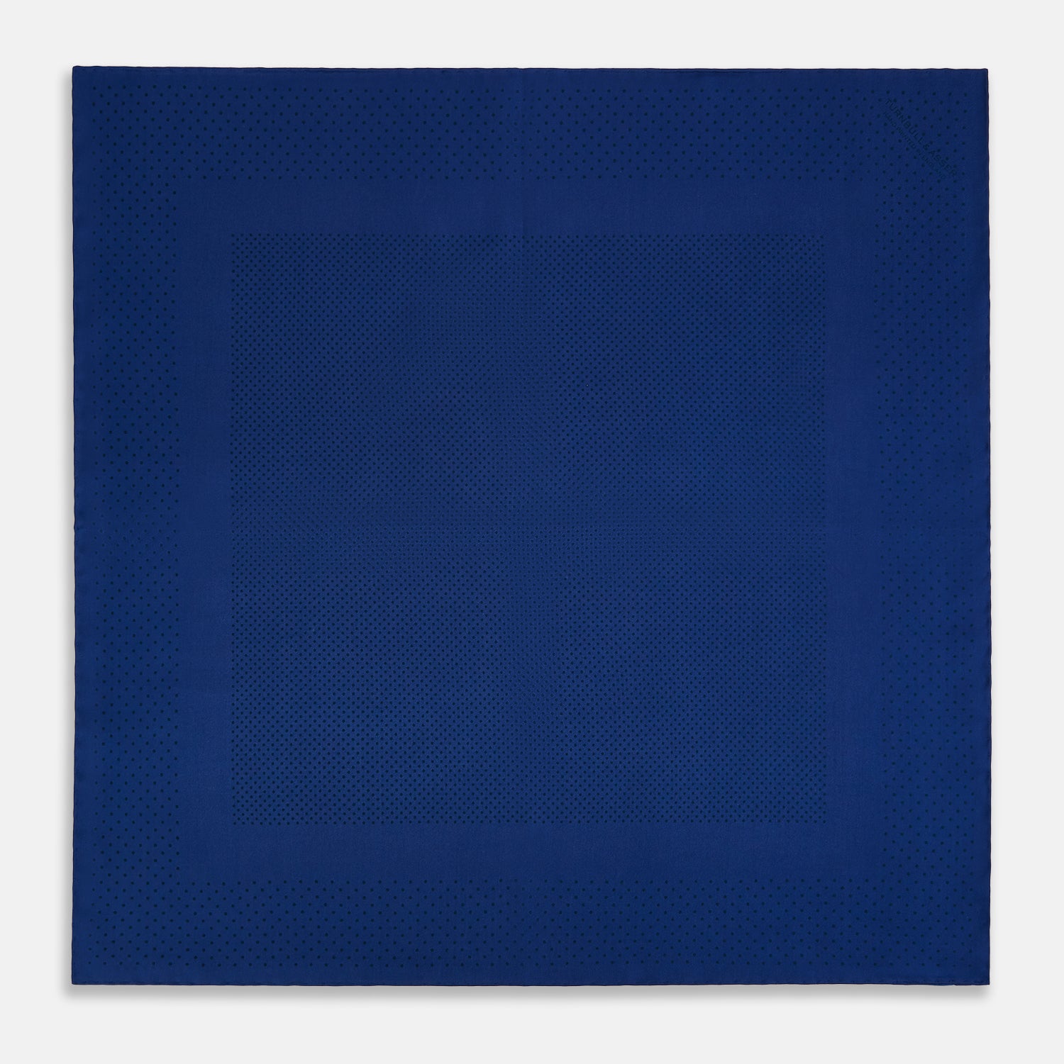 View 4 of product Navy Dot Silk Pocket Square