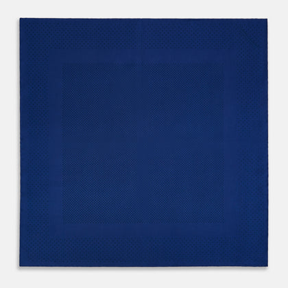 Navy Dot Silk Pocket Square Image 3