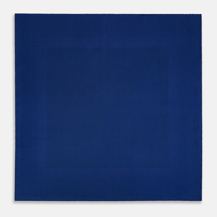 Navy Dot Silk Pocket Square Image 3