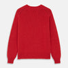 View 5 of product Raspberry Red Cashmere Edwards V-Neck Sweater