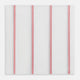 Coral Track Stripe Hand-Rolled Handkerchief