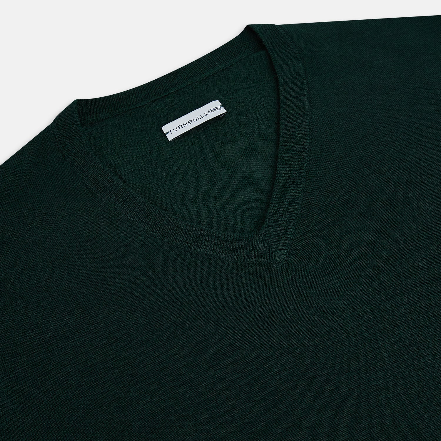 Forest Green Fine Merino V-Neck Jumper – Turnbull & Asser