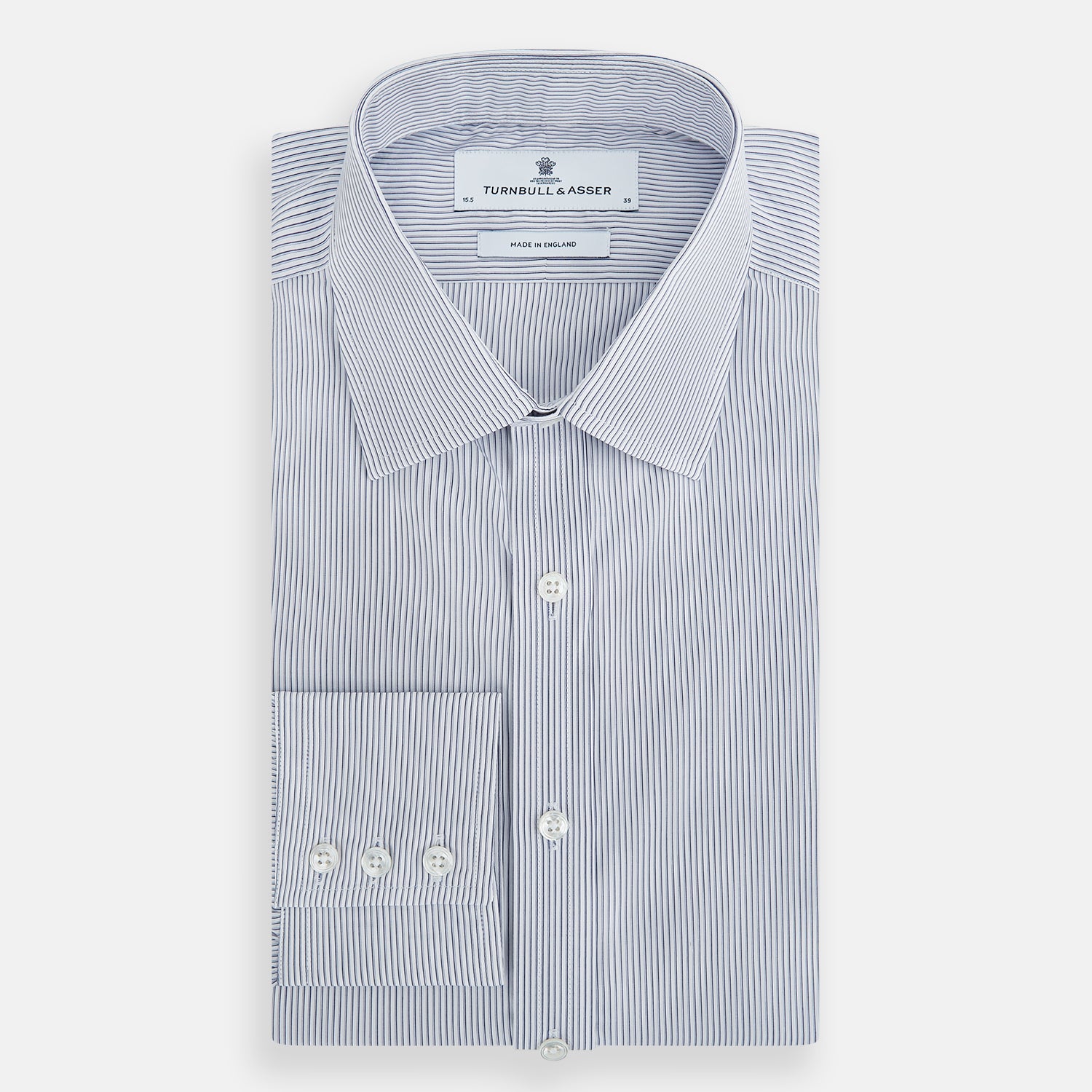 Image 5 of product Navy and White Ticking Stripe Mayfair Shirt