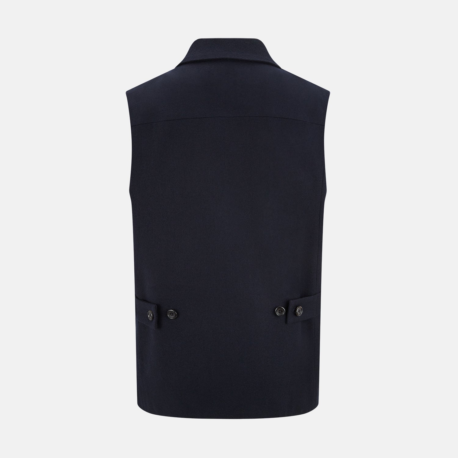 View 4 of product Navy Collared Single-breasted Waistcoat