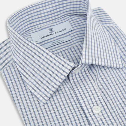 Blue Multi Tattersall Check Mayfair Shirt Image 1