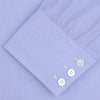 View 2 of product Blue Fine Check Sea Island Quality Cotton Shirt with T&amp;A Collar and 3-Button Cuffs