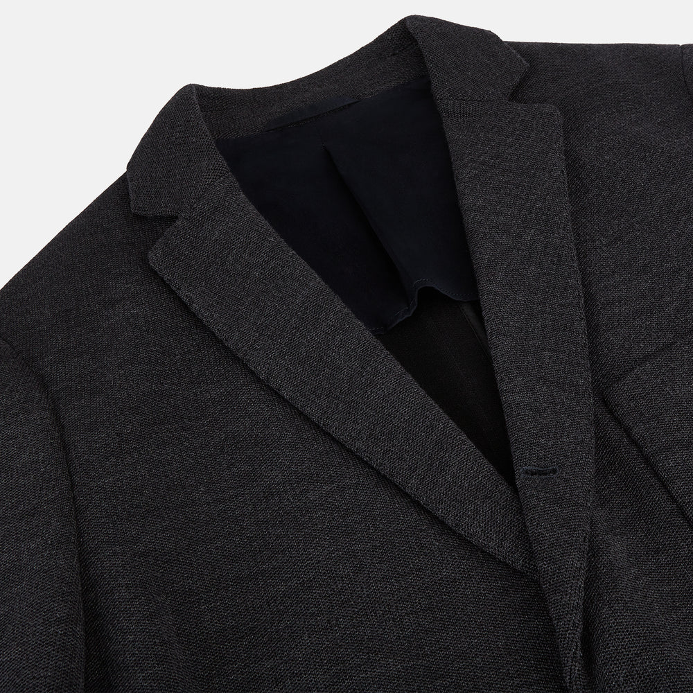 Charcoal Knitted Oxford Blazer