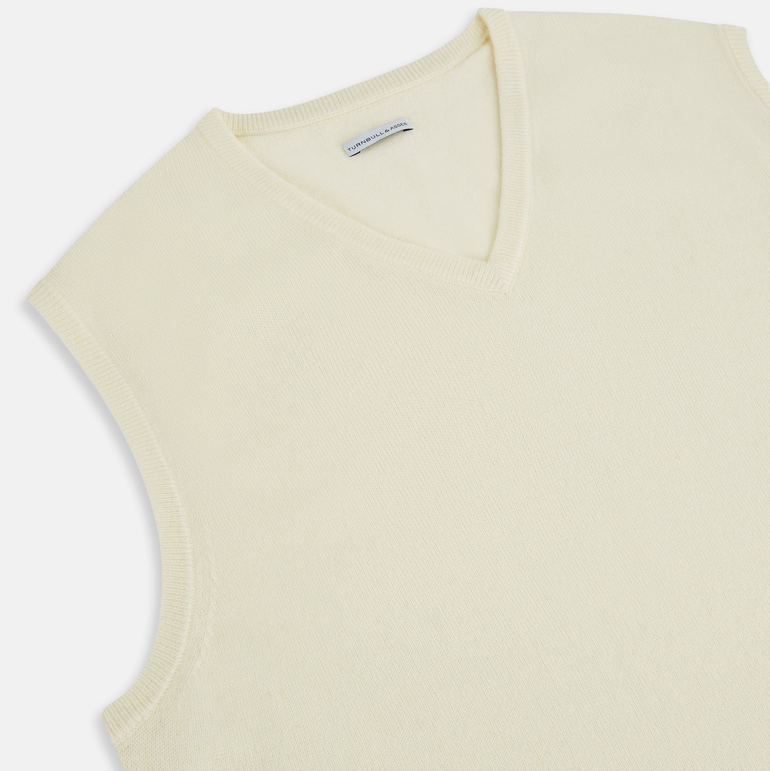 View 2 of product White Cashmere V-neck Vest