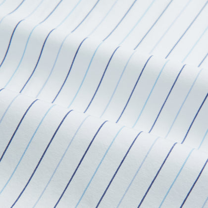 Blue Wide Pinstripe Mayfair Shirt Image 5