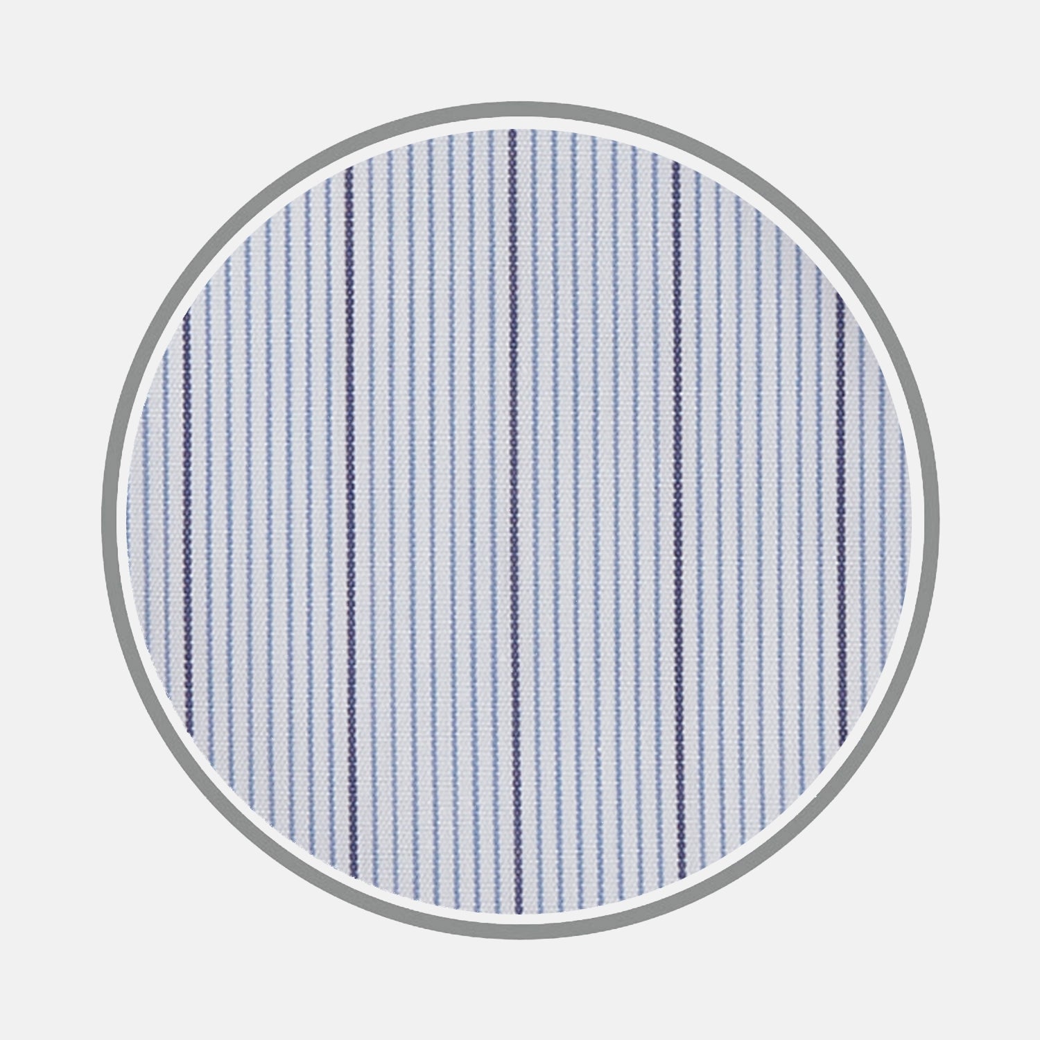 View 1 of product Blue and Navy Fine Stripe Cotton Fabric