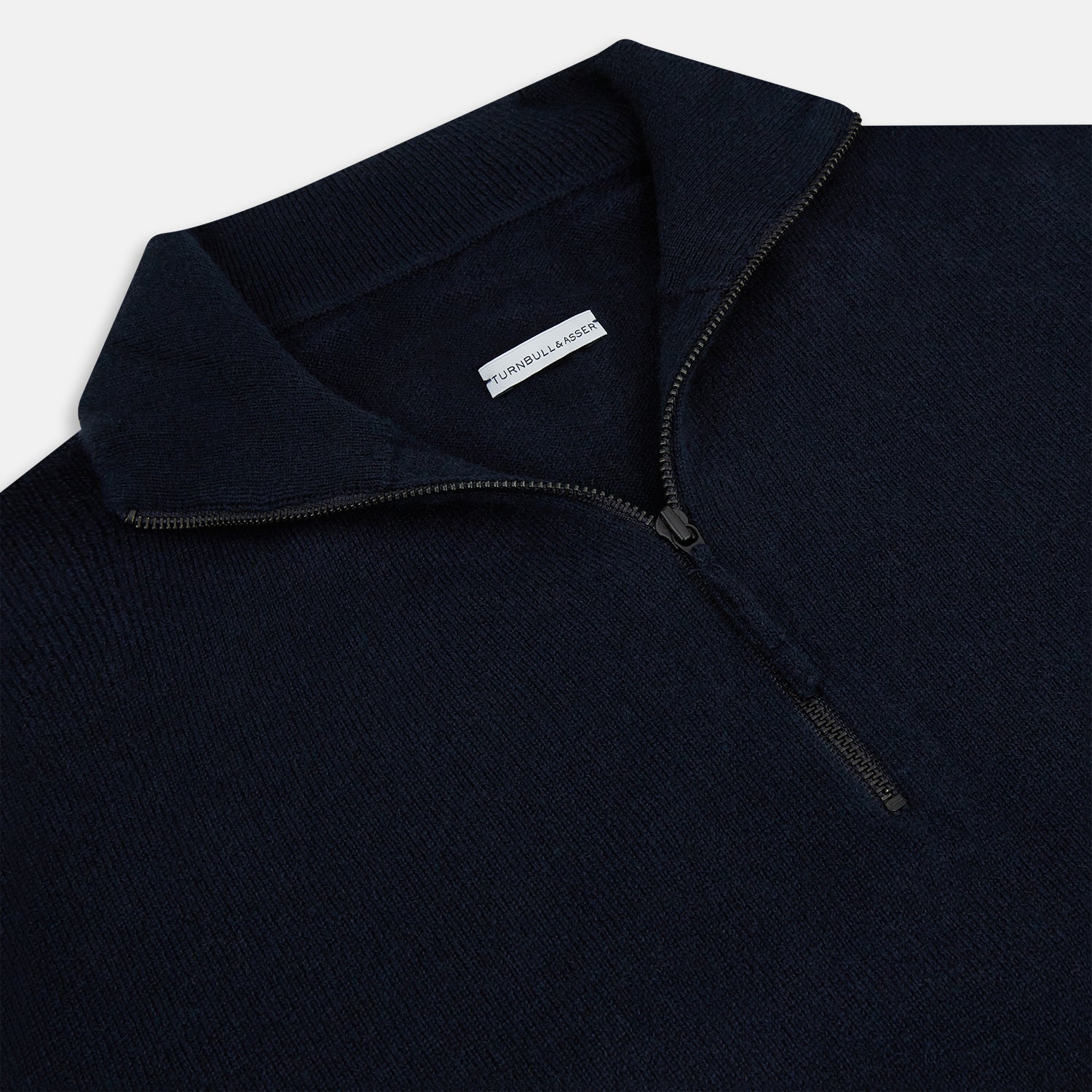 View 2 of product Midnight Blue Half-Zip Cashmere Jumper