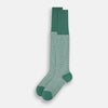 View 2 of product Ivory/green Houndstooth Long Socks