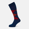 View 1 of product Royal Blue Check Mid-Length Socks