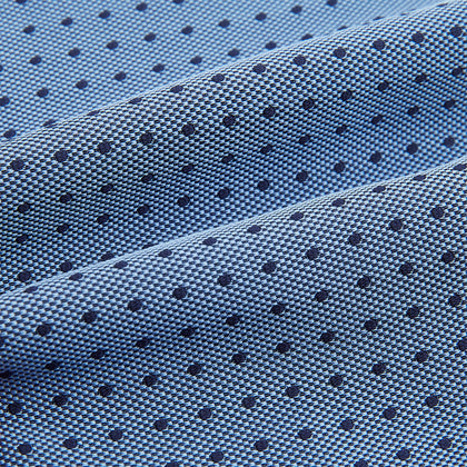 Navy and Blue Micro Dot Silk Cravat Image 3