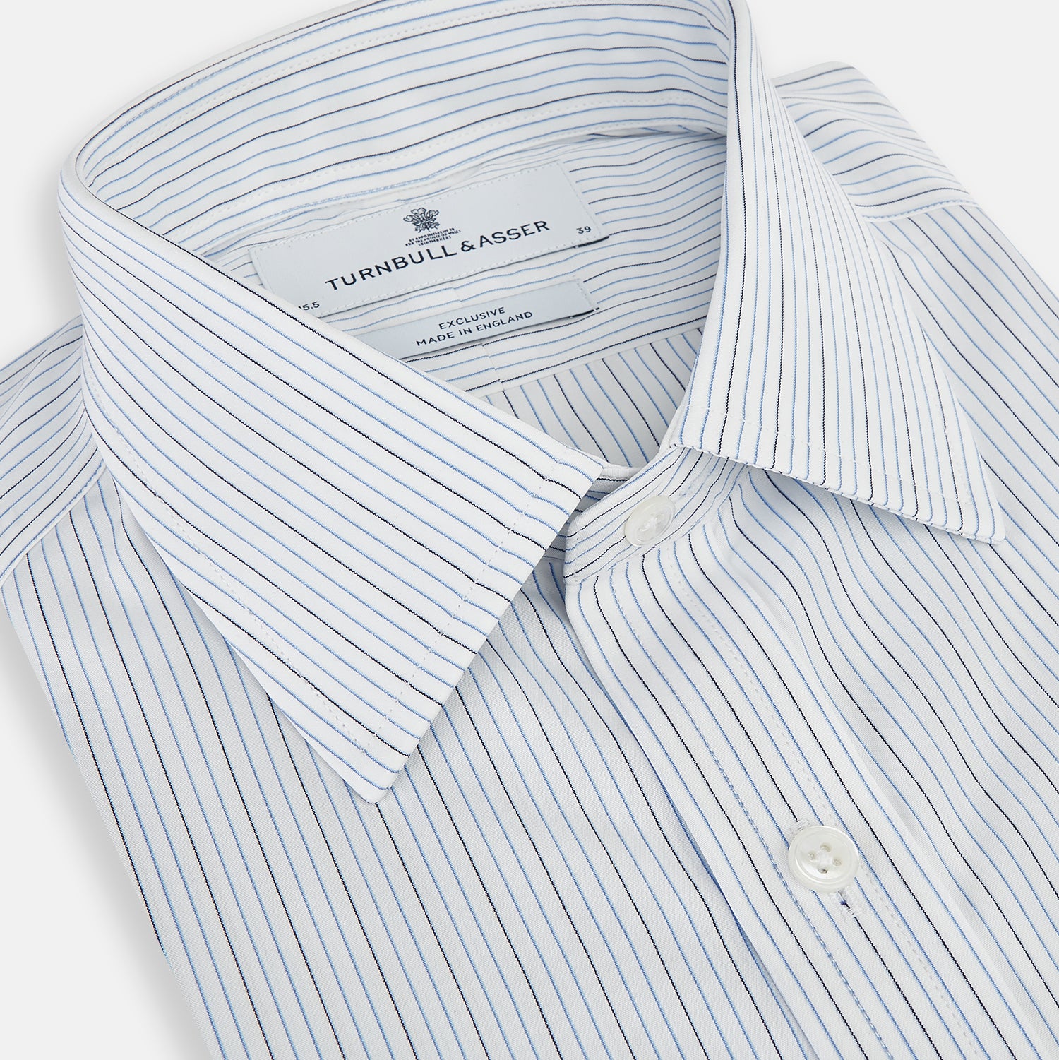 View 2 of product Navy and Blue Pinstripe Mayfair Shirt