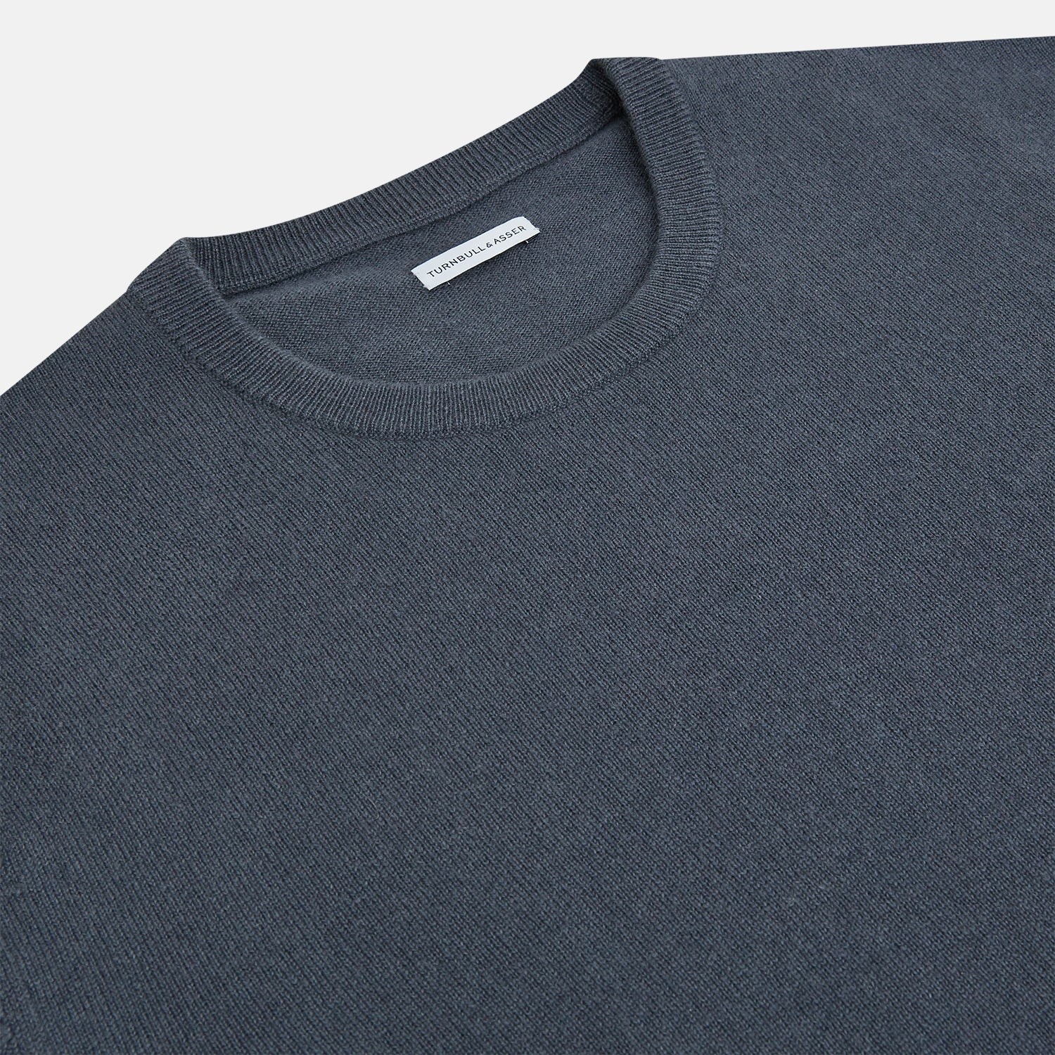 Grey Cashmere Round Neck Jumper