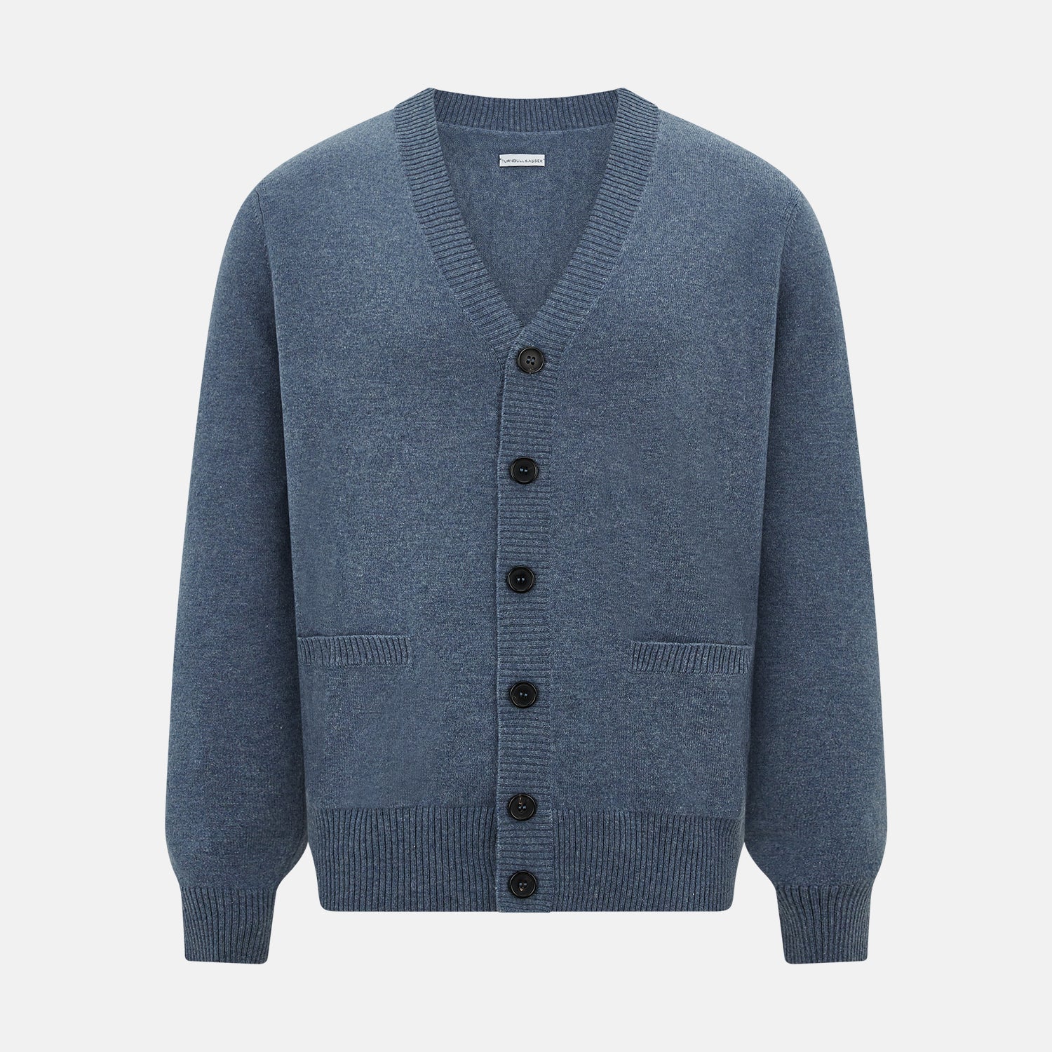 View 1 of product Blue Melange Cashmere Cardigan