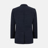 View 3 of product Fulham Navy Single-Breasted Quilted Blazer