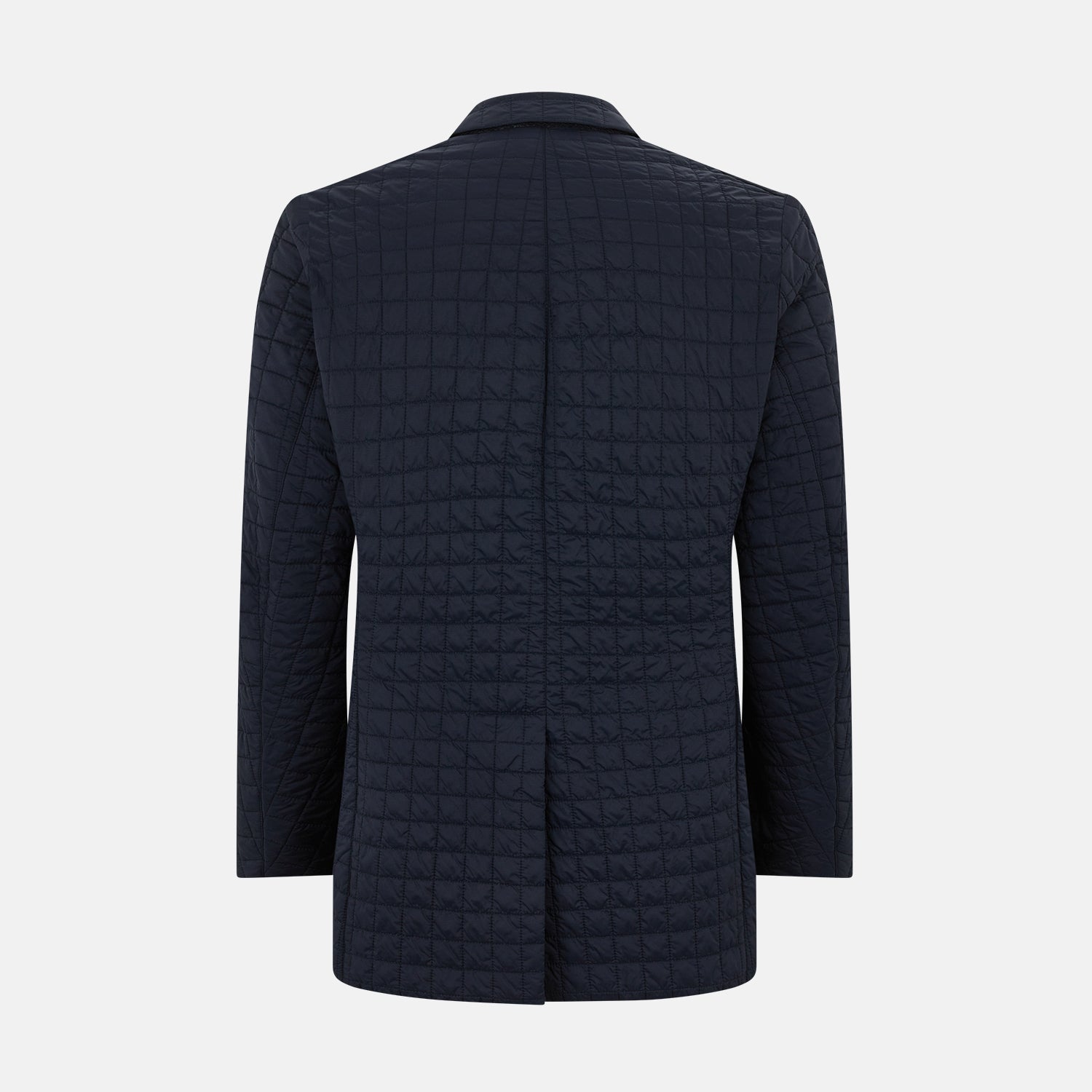 View 3 of product Fulham Navy Single-Breasted Quilted Blazer